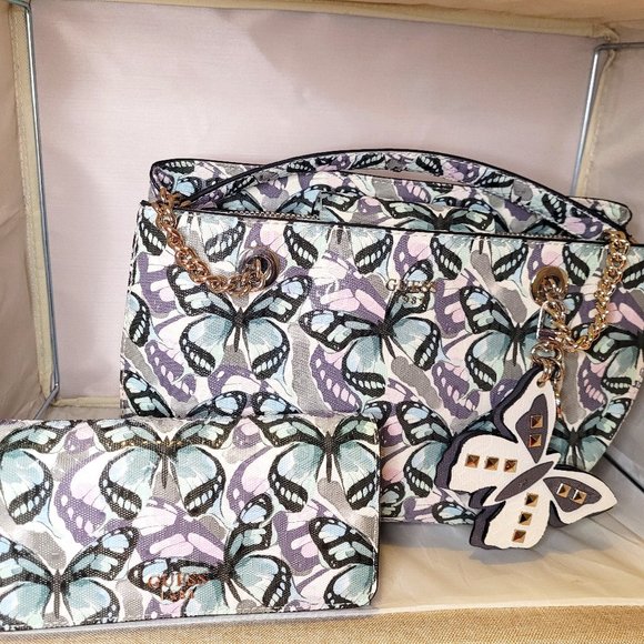 Guess Handbags - Guess Butterfly Purse and Wallet Set (Like New)